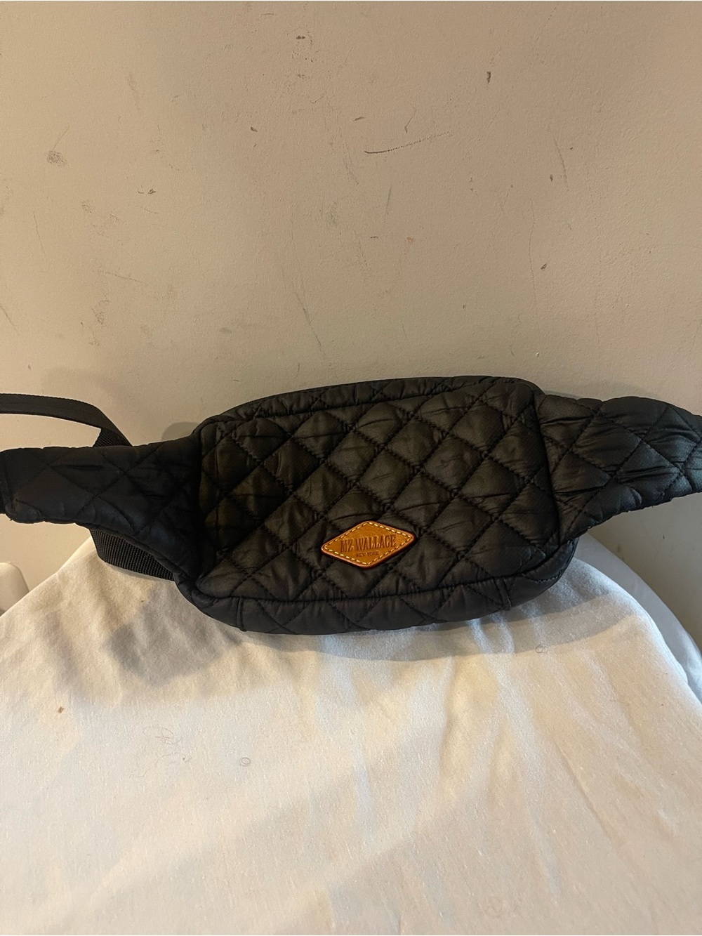 MZ Wallace Quilted Belt Bag with Leather Logo Patch